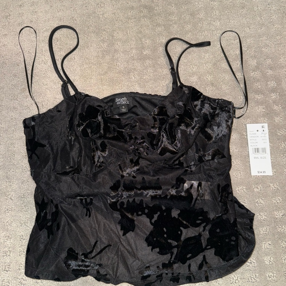 PacSun Black Ruffled Bustier Camisole